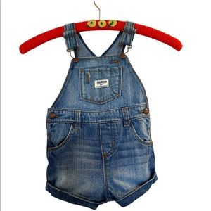 Oshkosh B’gosh Vestbak Bibbed Overall Denim Jeans Shorts Genuine Article -24 mos